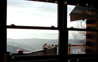 View from kitchen at Snowshoe home