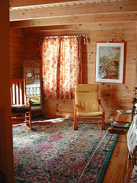 Warm cozy interior of master bedroom