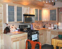 Custom kitchen features GE Profile appliances